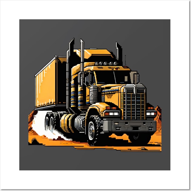 Post Apocalyptic Semi Trailer Truck Wall Art by DystoTown